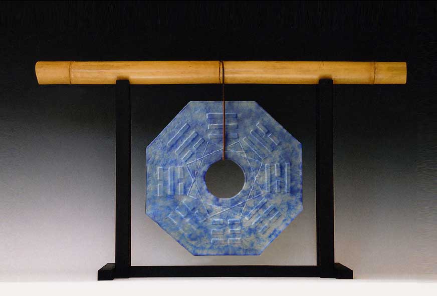 Gong Pa-Kua - Pâte de cristal/bambou/bois 83 x 55 cm