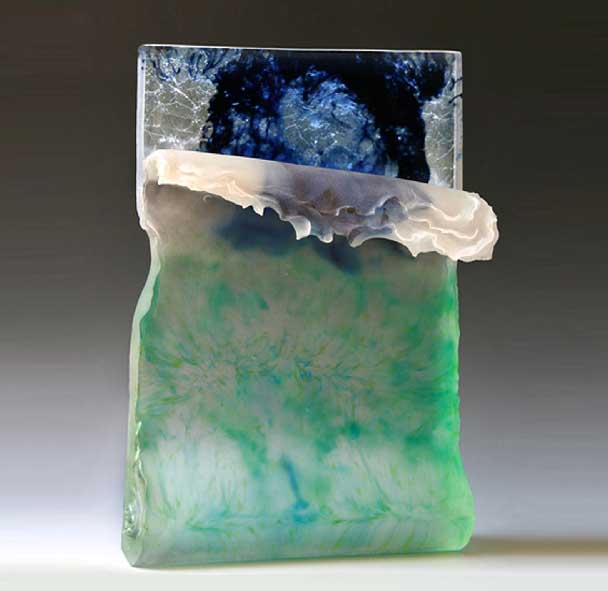Océan - Pâte de cristal 45 x 32 cm