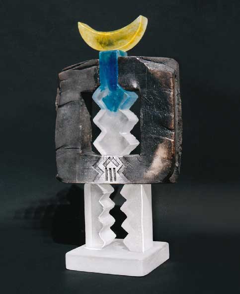 Le Conquérant - Pâte de cristal/raku 48 x 28 cm