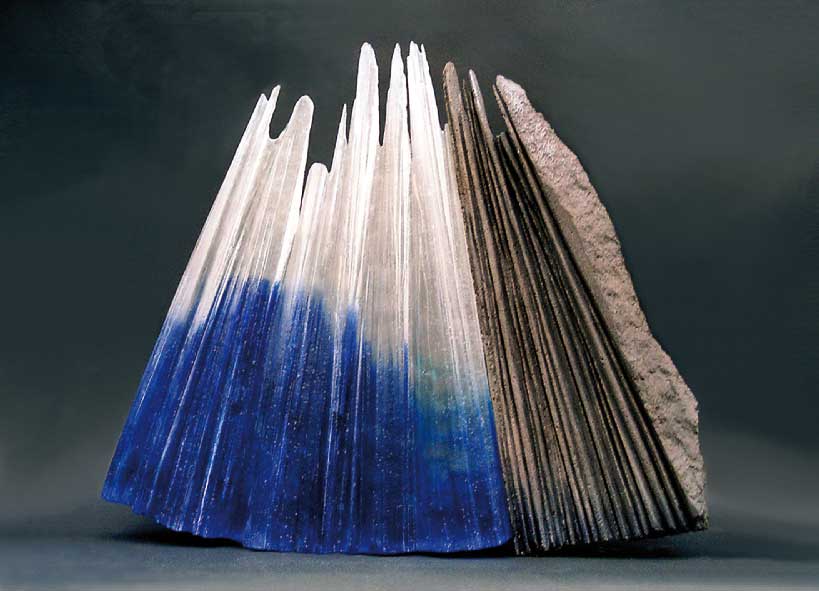Mer et Montagne - Pâte de cristal/lave 60 x 50 cm